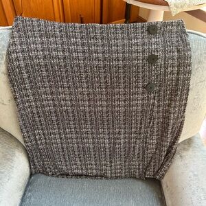 J. Jill Black and White Pencil Skirt Knee-Length